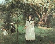 Berthe Morisot The Butterfly Chase oil painting on canvas